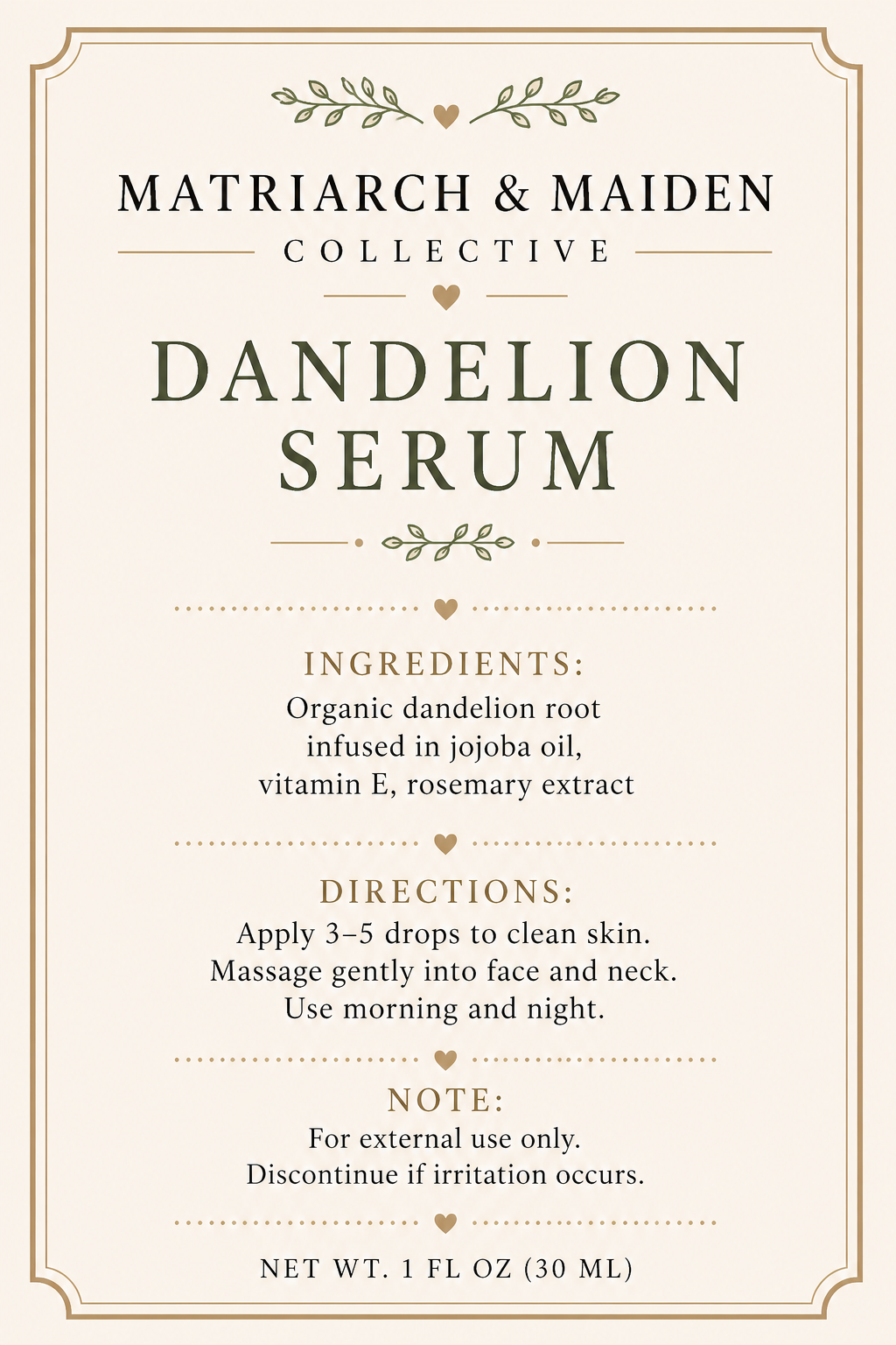 Dandelion Serum
